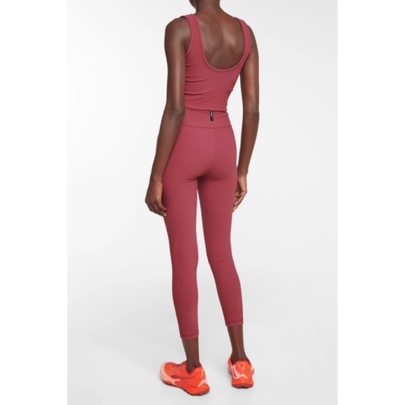 Adam Selman Sport Ribbed Burgundy Leggings and Sports Bra Set - Picture 2 of 10